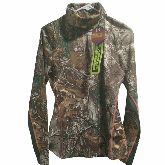 NEW Under Armour Women's UA ColdGear Turtleneck! Infrared Scent Control Realtree - Picture 1 of 3